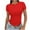 Red, variant on Womens Basic T Shirts Summer Tops 2025 Crop Short Sleeve Slim Fit Tee Cute Gym Workout Clothes