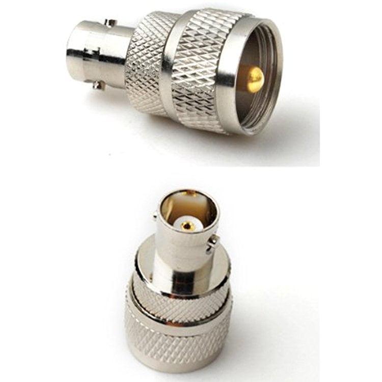 2pcs RF coaxial coax adapter BNC female to UHF male PL259 PL259