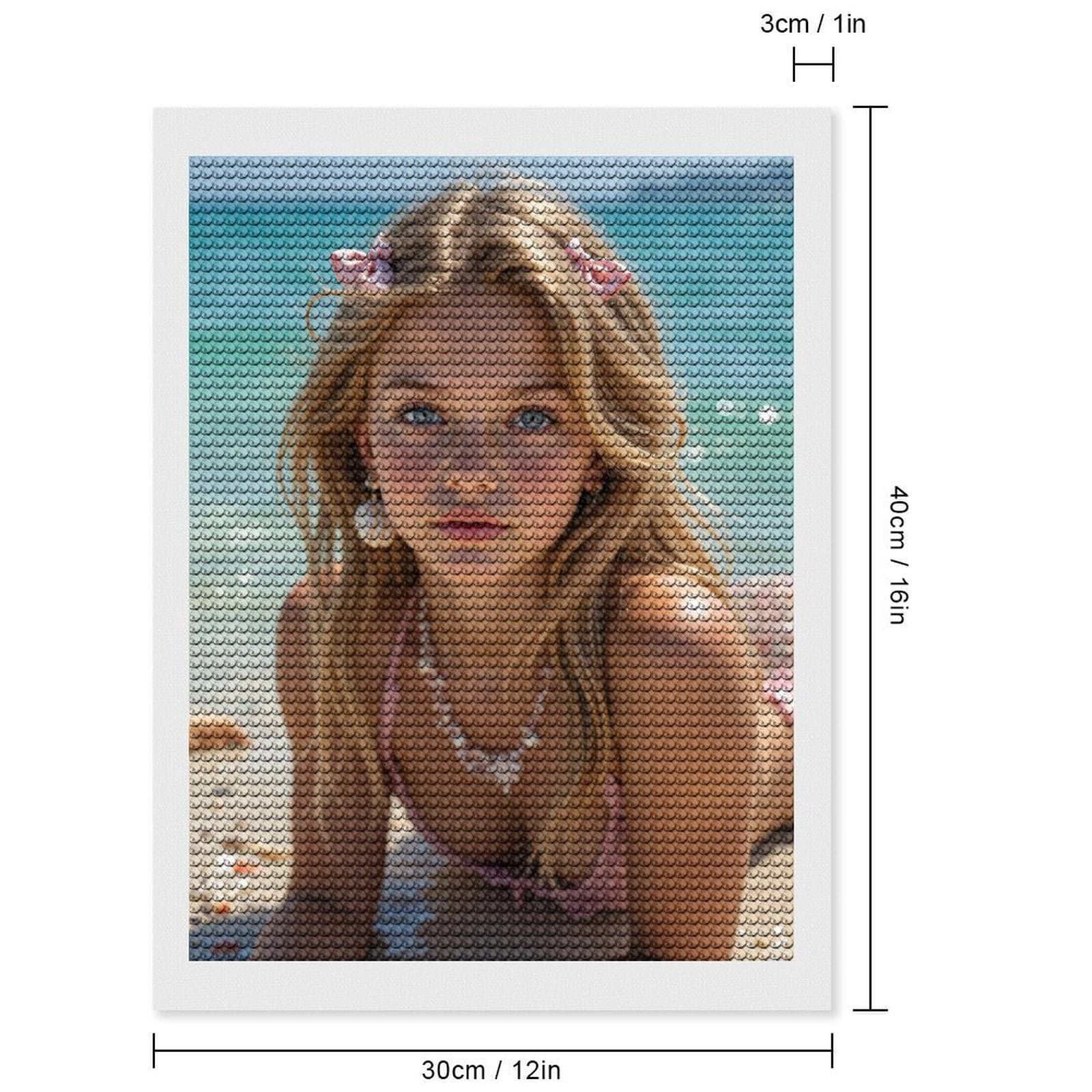 Diamond Art Kits for Adults, Blonde Beach Jewelry Pink Bows 5D Diamond Painting Kits for Adults Beginners, DIY Full Drill Diamond Painting, Gem Art and Crafts 12x16