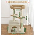 thumbnail image 3 of Made4Pets 29" High Multi-Level Climbing Furniture Carpet Cat Tree for Indoors Cats, Brown, 3 of 8