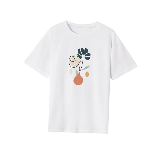 Camiseta para mujer con cuello redondo, disfraz informal, camiseta básica para desplazamientos y vacaciones XL