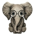 thumbnail image 3 of CafePress - Cute Baby Elephant Calf With Reading Glasses Pajam - Women's Dark Pajamas, 3 of 4