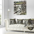 thumbnail image 3 of Designart Bird in National Park Watercolor - Landscape Printed Throw Pillow - 18x18, 3 of 5