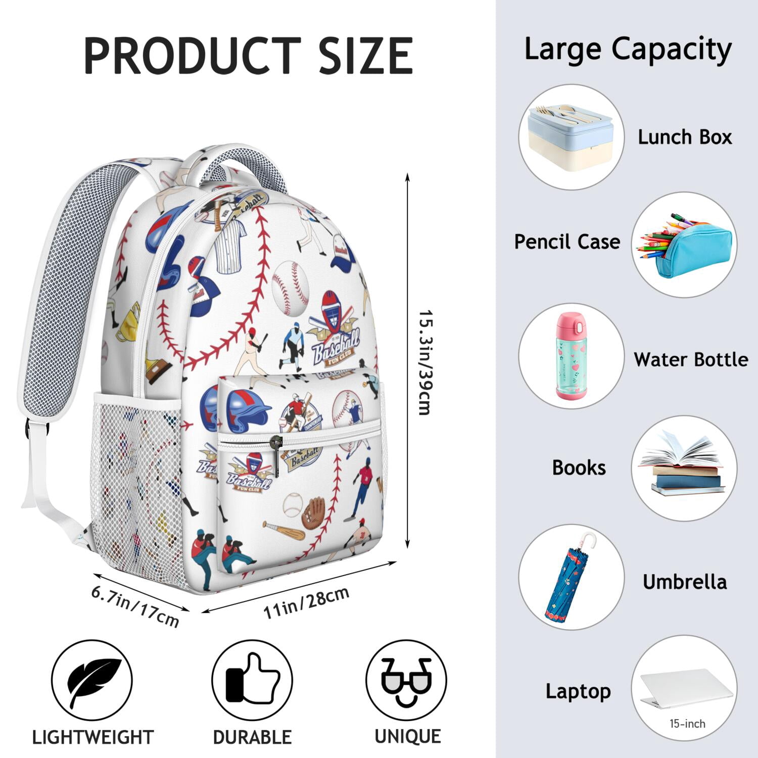 Player Approved Waterproof Backpack - Ergonomic Design for Baseball, Basketball, Soccer - Stylish & Durable Bookbag for Teens