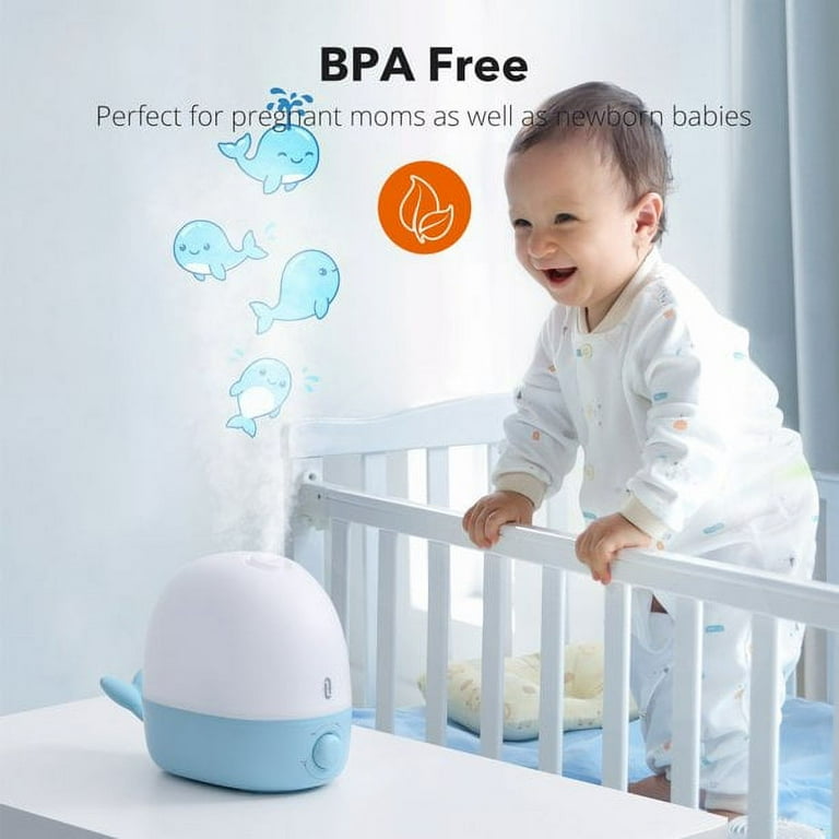 Taotronics 2.5L 3 in 1 Cool Mist Humidifier Essential Oil Diffuser Night Light Quiet Ultrasonic BPA Free Humidifiers for Middle Room Baby Room
