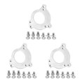 thumbnail image 4 of Maoww Adaptateur de Vélo Plaque Guide-Chaîne Alliage d'Aluminium Conversion Pièces de Rechange Vélo Accessoire de Réparation Portable Argent 3ensemble, 4 of 6