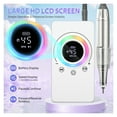 thumbnail image 2 of Perceuse à Ongles Électrique 45000RPM Sans Fil Rechargeable Trousse de Manucure Portable avec Écran LCD, Utilisation Grand, 2 of 6