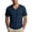 Navy, variant on Stamzod Mens Shirts Summer V-Neck Corduroy Pullover Tops Loose Casual Short Sleeve T-Shirts Plus Size Men Clothing Army Green M