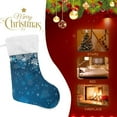 thumbnail image 4 of Coolnut 2 PCS Christmas Stocking Blue Christmas Snowflake Big Warm 17.7 x 12 Inch Hanging Xmas Stockings Decoration for Family Holiday Party Ornaments Decor Fireplace, 4 of 7