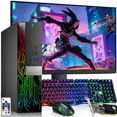 thumbnail image 1 of Restored Windows 11 Pro Quad-Core i7–6th Gen Gaming Desktop BTO RGB Computer PC – 16GB DDR4 Ram – 512GB SSD – NVIDIA GeForce GT 1030 DDR5 – 24 inch Monitor – RGB KB & Mouse – WiFi (Refurbished), 1 of 7