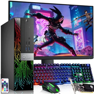 Foxtec Gaming PC Desktop, Intel i7 up to 3.9GHz, 16GB RAM, 1TB SSD