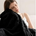 thumbnail image 6 of Cozy Comfort Black Fleece Blanket for Couch - Super Soft Cozy Twin Blankets for Women,Girls, 60x80 Inches, 6 of 7