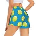 thumbnail image 3 of Xecao's Ball Tennis for a double-layer running short for women, perfect for gym, tennis, and more, featuring a convenient pocket., 3 of 9