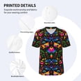 thumbnail image 5 of Rocae Mexican Flower Traditional1 for Breathable Men's Baseball T-Shirt Fashionable Casual Baseball Jersey, Moisture-wicking Sportswear Large, 5 of 9