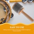 thumbnail image 1 of HAMPPLIES 1Pcs Natural Wood Cabasa for Kids Instrument Toy and Musical Skills, 1 of 8