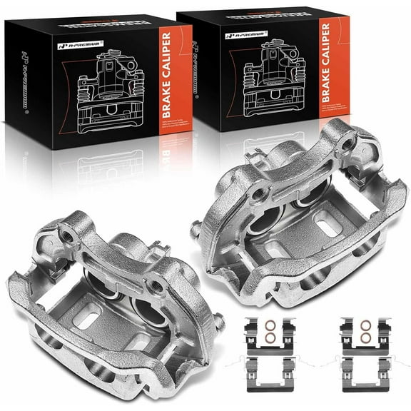 A-Premium Brake Caliper Assembly with Bracket Compatible with Nissan 350Z 2006-2009 Infiniti G35 2005-2007 Front Side 2-PC Set