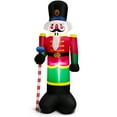 thumbnail image 2 of Costway 8FT Inflatable Nutcracker Soldier w/ 2 Built-in LED Lights, Sandbags & Air Blower, 2 of 8