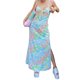 thumbnail image 1 of TRKIYQC Chic mujeres Boho Floral Maxi vestido Sexy cuello en V vendaje Spaghetti Strap Split vestido largo verano playa fiesta vacaciones ropa de calle TRKIYQC moderno, 1 of 9