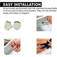 thumbnail image 6 of Perilla Home White Round Marble Knob (Set of 6) Knob Pull And Push For Handles Cabinet Door Home Interior Decorative Knobs for Home Kitchen Cupboard Bedroom Dresser Wardrobe Drawer Pulls, 6 of 8