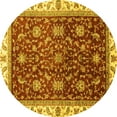 thumbnail image 1 of Ahgly Company Indoor Round Abstract Yellow Modern Area Rugs, 7' Round, 1 of 4