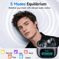 thumbnail image 3 of VEATOOL G01 Wireless Earbuds with Smart Touch Control, ANC+ENC Noise Cancellation, 40H Stereo Deep Bass, IPX7 Waterproof Rating, 5 EQ Modes, 3 of 6