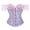 Pink, variant on Women's Court-Style Vintage Lace-Trimmed Corset with Off-the-Shoulder Straps, Puff Sleeves, and Push-Up Support