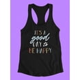 thumbnail image 3 of It's A Good Day To Be Happy Women Racerback Tank, Female Small, 3 of 4