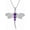 A_Purple, variant on Dragonfly 925 Sterling Silver Heart-Shaped Celtic Necklace for Women, Crystal Birthstone Jewelry, Mother's Day Birthday Gift for Sisters, Mothers, Wives, Dragonfly Enthusiasts