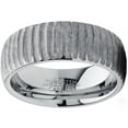 thumbnail image 3 of Metal Masters Mens Tungsten Carbide Dome Wedding Band Engagement Ring Chieseled Tree Bark Textured Design 9, 3 of 8