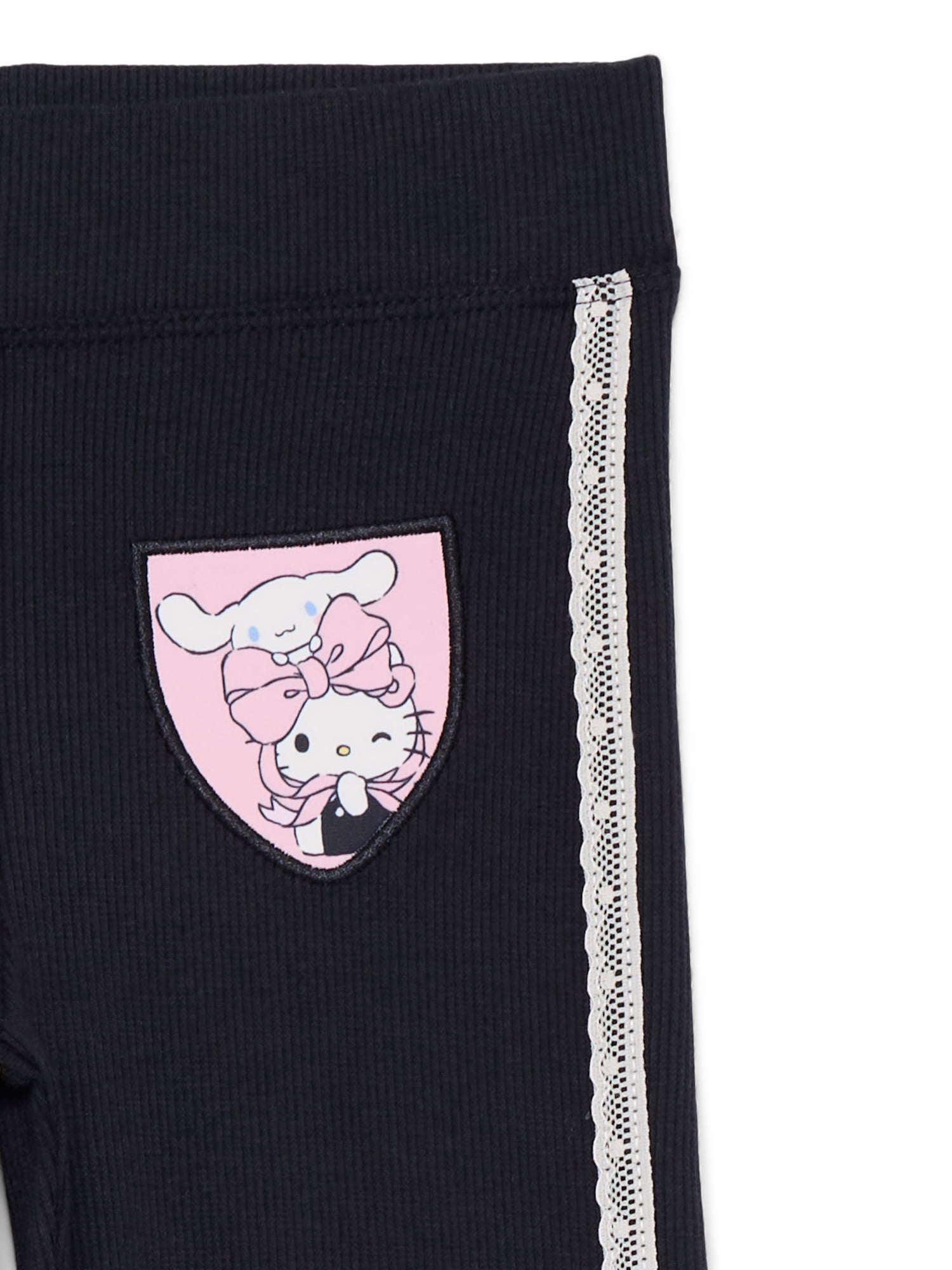 Hello Kitty Girls Pants with Lace Applique & Bows, Sizes 4-16