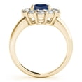 thumbnail image 2 of Aonejewelry 1.90Ct. Halo Sapphire and Diamond Engagement Wedding Ring In 10K Solid Yellow Gold, 2 of 2