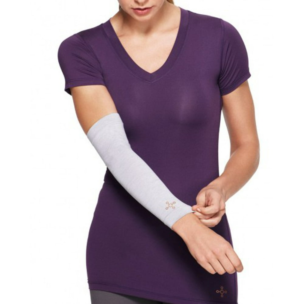 Tommie Copper Recovery Full Arm Sleeve for Women Silver Heather L