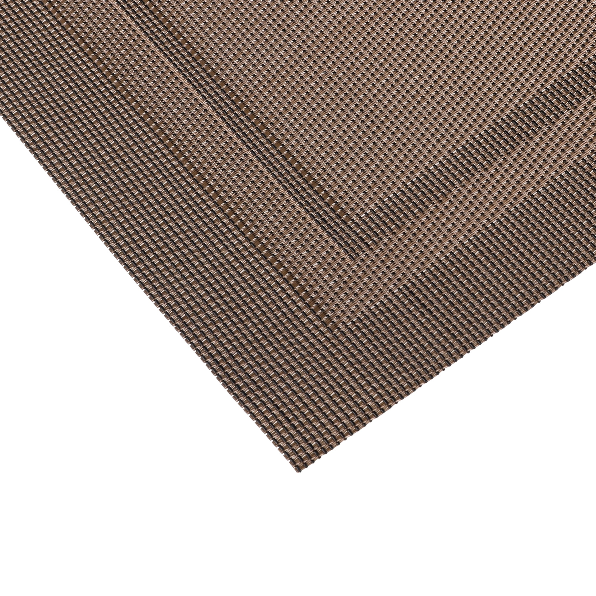 Unique Bargains Set of 6 Heat-resistant Washable Modern Polyvinyl Chloride Placemats Dark Coffee 18x12 Inch