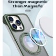 thumbnail image 3 of Nalacover Magnetic Frameless Slim Case for iPhone 12/12 Pro [Compatible with Magsafe] with Invisible Ring Kickstand Ultra-Thin Shockproof Borderless Phone Case for Women Men,Green, 3 of 6