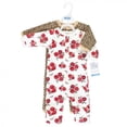 thumbnail image 2 of Hudson Baby Infant Girl Premium Quilted Coveralls 2pk, Rose Leopard, 0-3 Months, 2 of 2