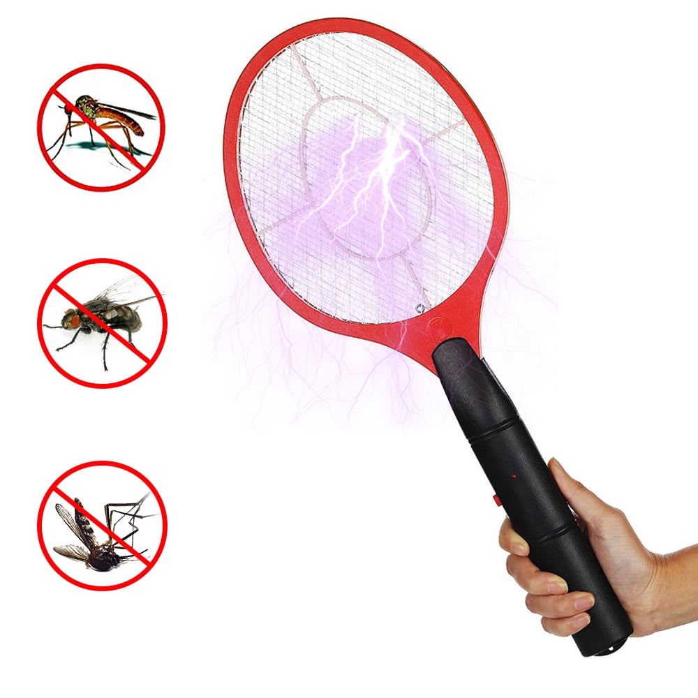 Handheld Led Electric Mosquito Fly Swatter Zapper Killer Bug Insect Racke pw 