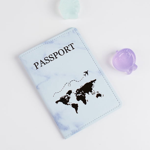 Funda protectora para pasaporte, libro, pasaporte, mapa dorado, de cuero PU, bolsa de almacenamiento para certificados, funda para pasaporte