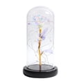 thumbnail image 2 of Gold Plated Rose Glass Lamp LED Lighted Golden Flower Gift LED Lighted Gift, 2 of 8