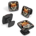 thumbnail image 2 of 4 Pcs Cabinet Handle Drawer Pulls Fox Knobs with Screws Square Furniture Office Cabinet Knob Decoration, 2 of 7