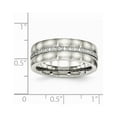 thumbnail image 6 of Stainless Steel Brushed and Polished CZ Ring, 6 of 6