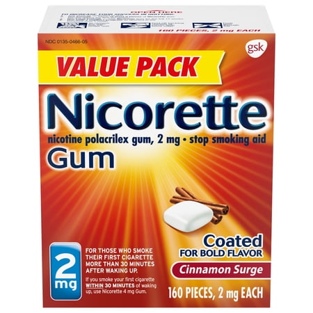 UPC 307667858204 product image for Nicorette Nicotine Gum Stop Smoking Aid 2 Mg Cinnamon Surge - 160 Ct | upcitemdb.com