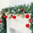 thumbnail image 3 of Boules de Noël en Velours de 2,36 Po, 25 Pcs Décorations Suspendues de Sapin de Noël Floquées Rouges/blanches, pour Décoration Intérieure de Fête de Noël à la Maison, Mariage et Jours Fériés., 3 of 7
