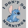 thumbnail image 2 of Men's Lilo & Stitch I Don't Do Mornings Stitch Distressed Tank Top Athletic Heather X Large, 2 of 5