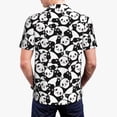 thumbnail image 3 of Balery Seamless Pattern Cute Panda Printed Men’s Short Sleeve Polo Shirt, Midweight Men's Shirt,Golf Polo shirts -X-Large, 3 of 8