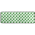 thumbnail image 5 of SKYSONIC 2'X6' Clover Green Luck Runner Rug with Rubber Backing, Four Leaf Shamrock Non Slip Entryway Rug Runner Washable Soft Area Rug Carpet for Hallway Bedroom Kitchen Decor, 5 of 6