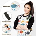 thumbnail image 2 of Cartoon Fishes Swimming 5 Pcs Kitchen Set Heat Resistant Oven Mitts and Non-Slip Pot Holders with Adjustable Cooking Apron, 2 of 6