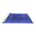 thumbnail image 2 of Ahgly Company Machine Washable Indoor Round Oriental Blue Industrial Area Rugs, 7' Round, 2 of 4