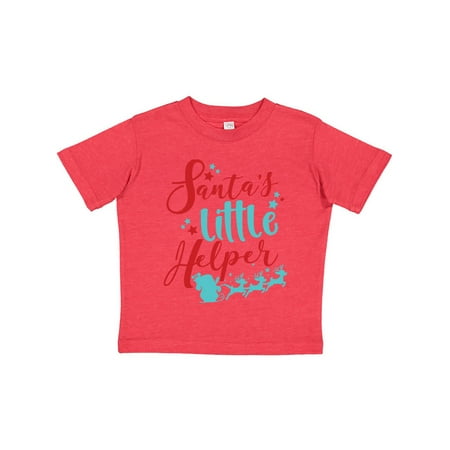 

Inktastic Santa s Little Helper Sleigh Stars - Red Blue Gift Toddler Boy or Toddler Girl T-Shirt