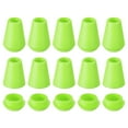 thumbnail image 1 of Unique Bargains 20Pack Plastic Cord Lock Bell End Stopper Cord End Lock Rope Fastener, Green, 1 of 5