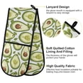thumbnail image 4 of Dailycode Double Sided Oven Mitt with Loop Heat Resistant Kitchen Long Potholders 7" x 35" Cartoon Avocado, 4 of 6